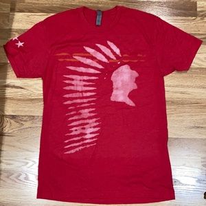 2 shirts from the man spot. large shirt, and a small with the same design.